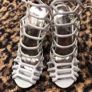 Silver heels 3”
